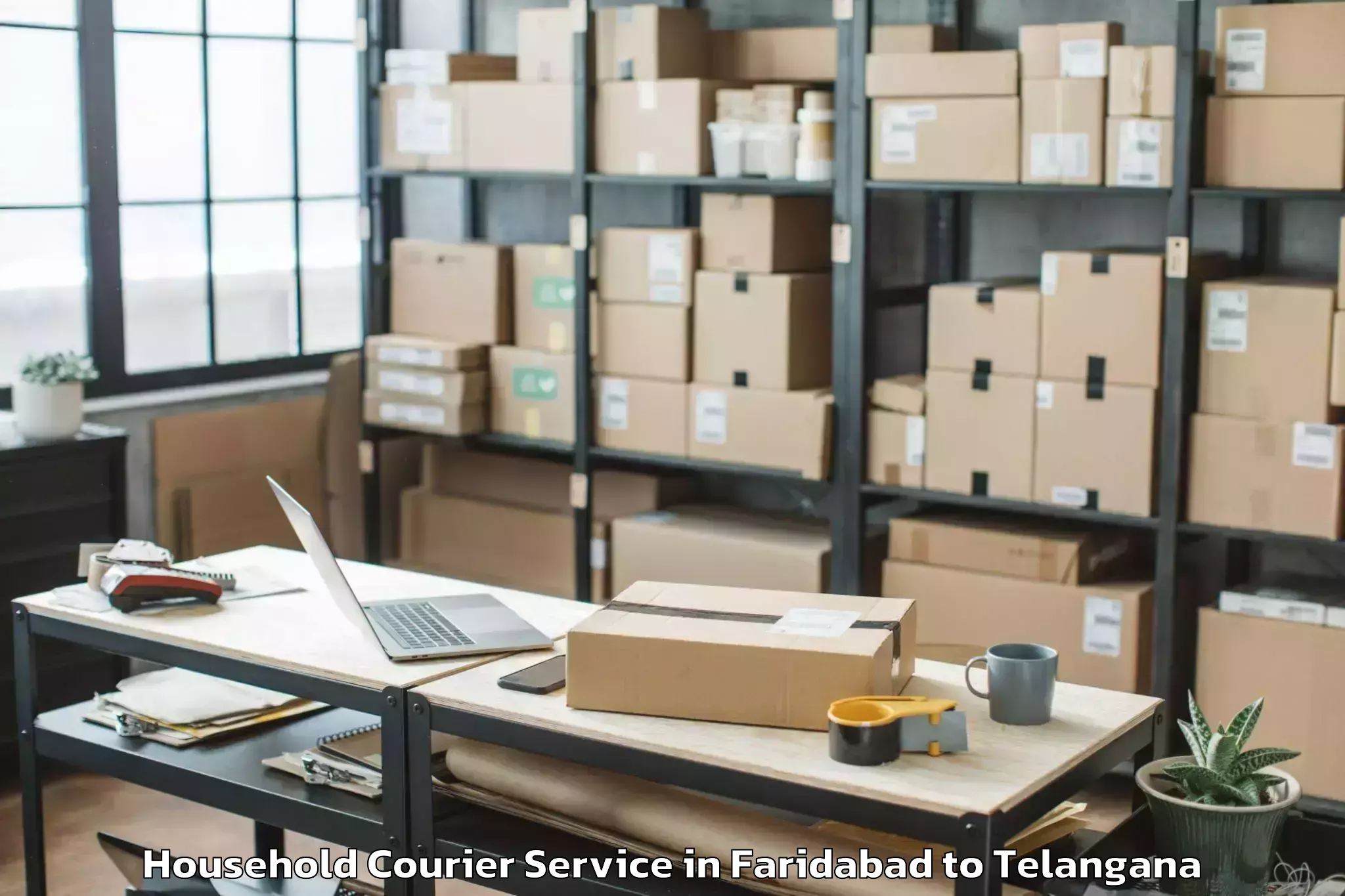 Top Faridabad to Suryapet Household Courier Available